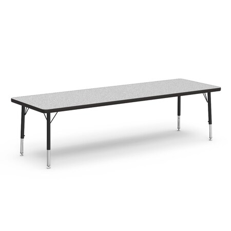 Virco 24 in. W, 72 in. L, 17-25 in. H, Grey Nebula Top / Black Edge 482472LO